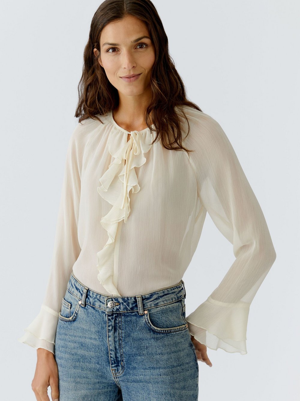 Thumbnail - Oui Bluse Damen weiß, 42