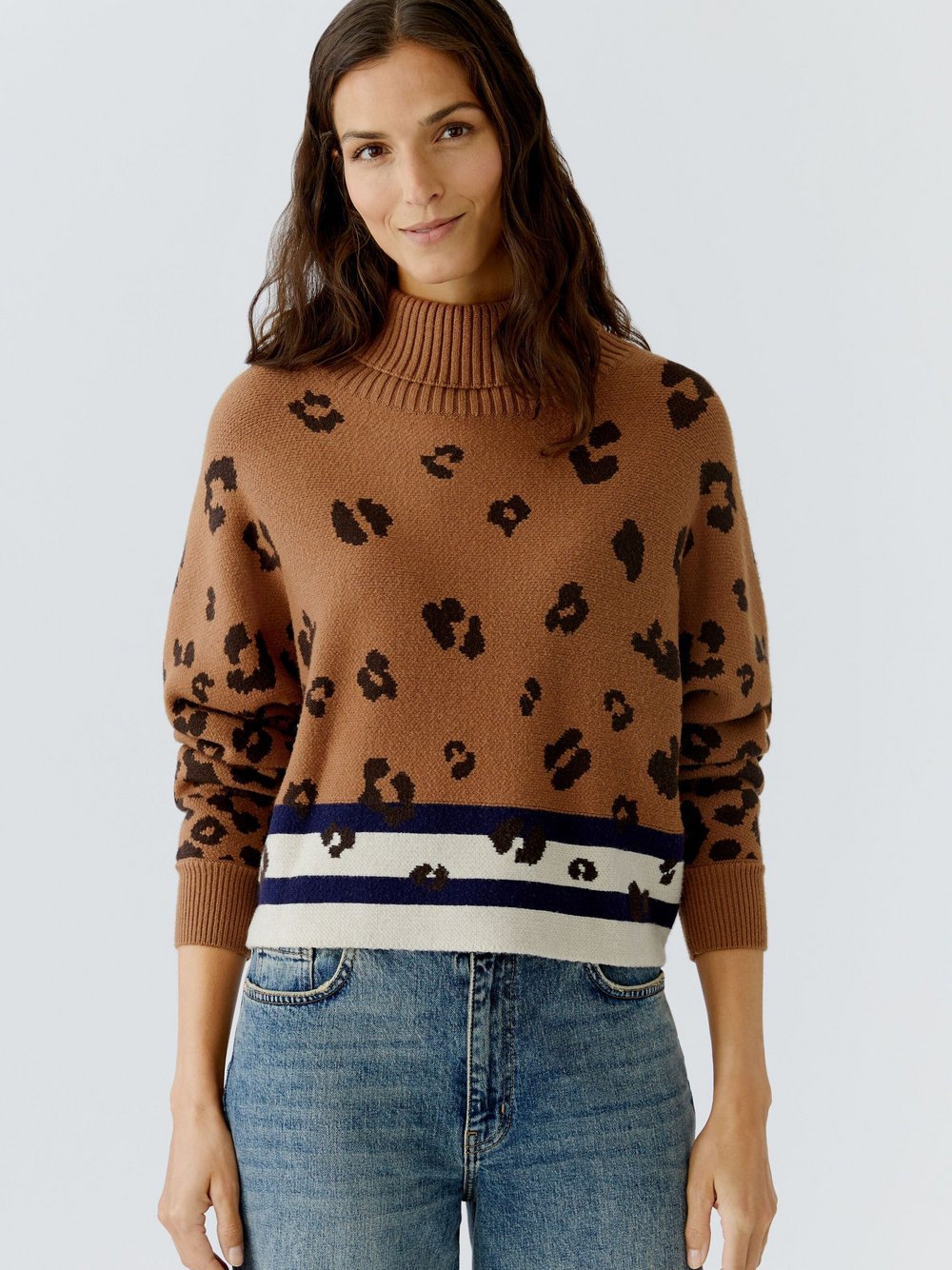 Oui Pullover Damen Viskose braun, 42