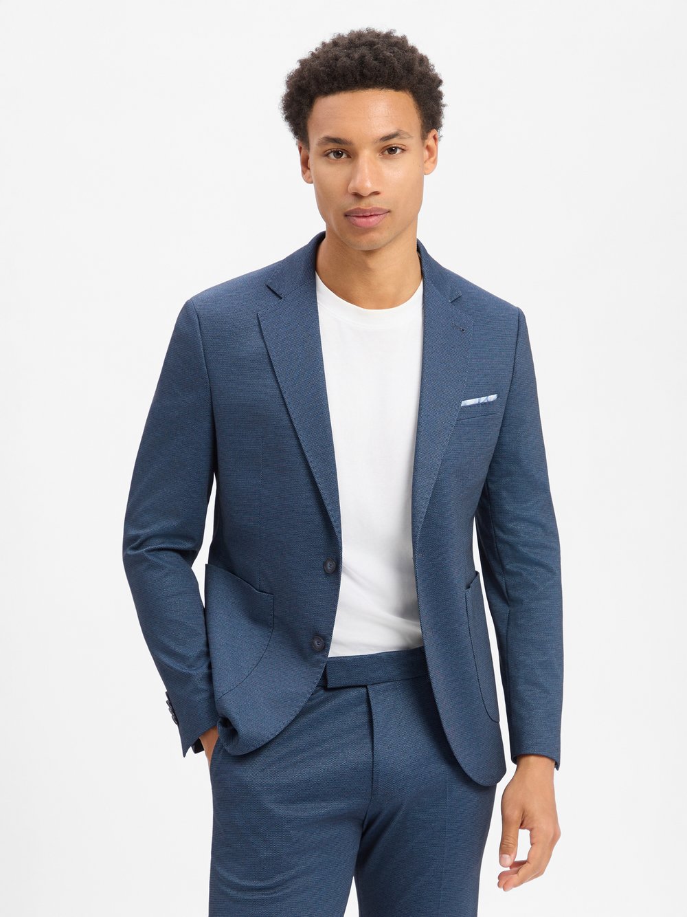 Thumbnail - Cinque Baukasten-Sakko Herren Regular Fit blau meliert, 54