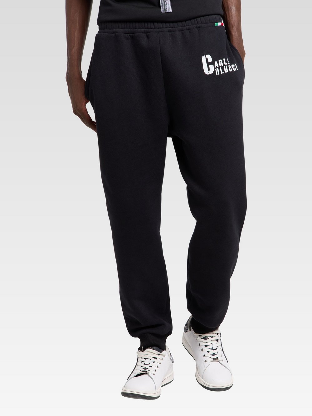 Thumbnail - Carlo Colucci Sweathose  Herren Baumwolle schwarz, L