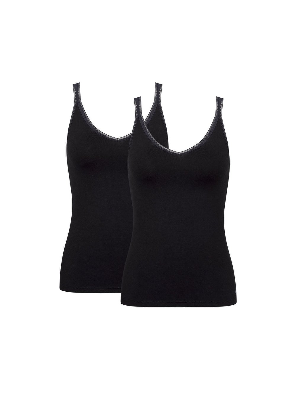 sloggi Spaghettitop Damen Jersey schwarz, S