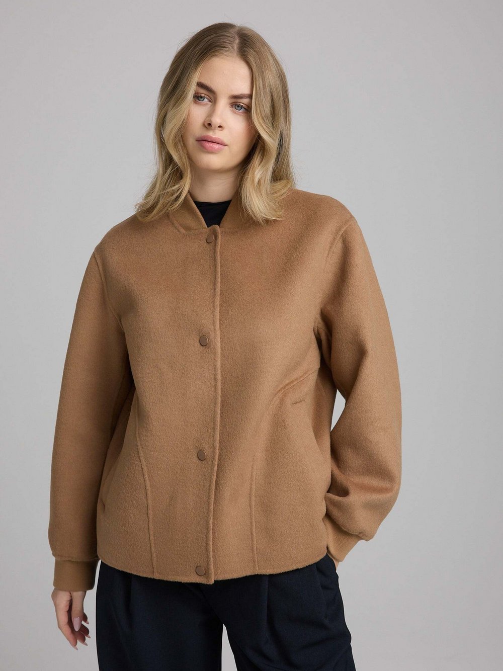 MANISA Fashion Blouson Damen Wolle braun, 38