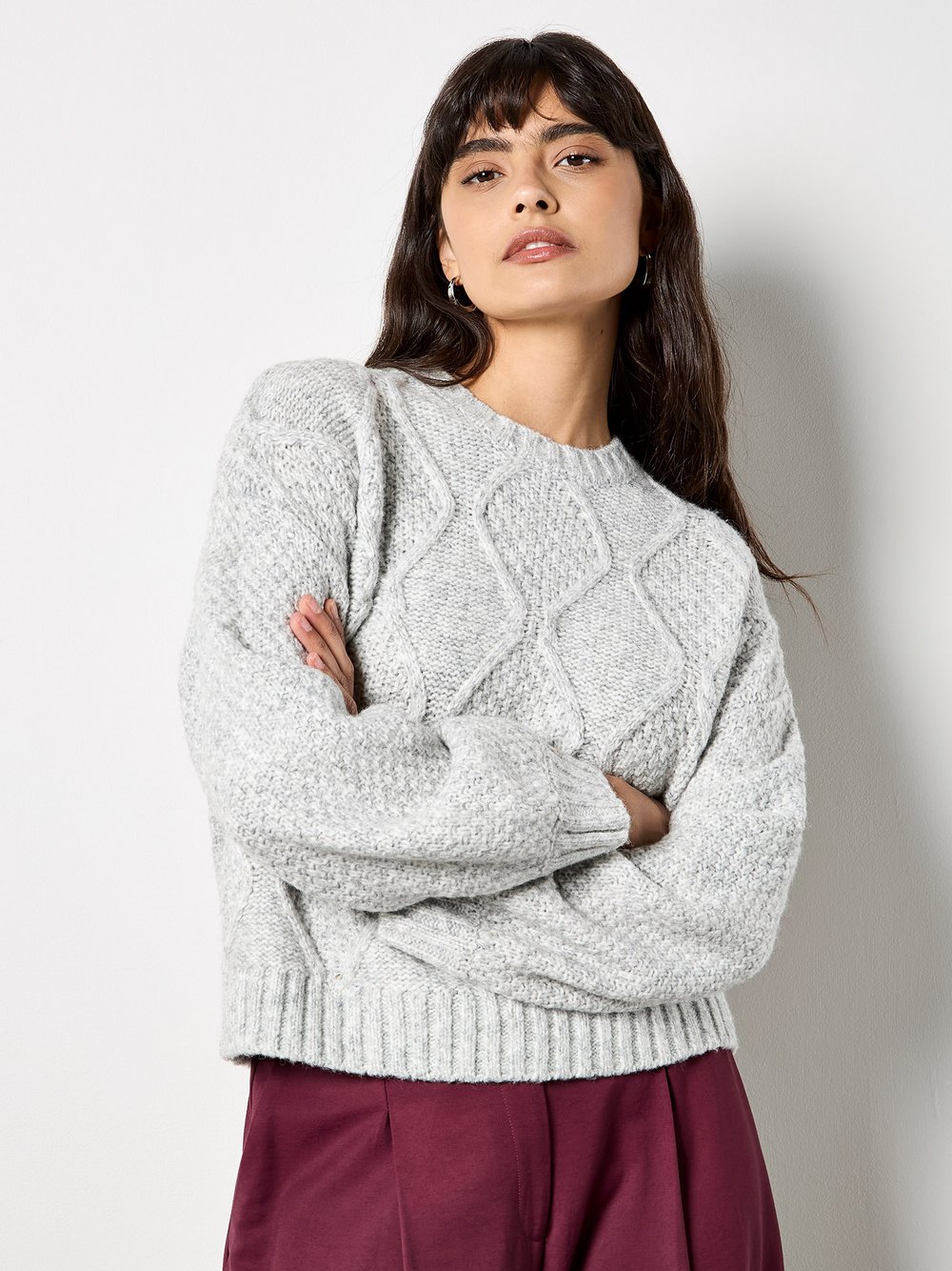 Thumbnail - Apricot Pullover Damen grau, 40