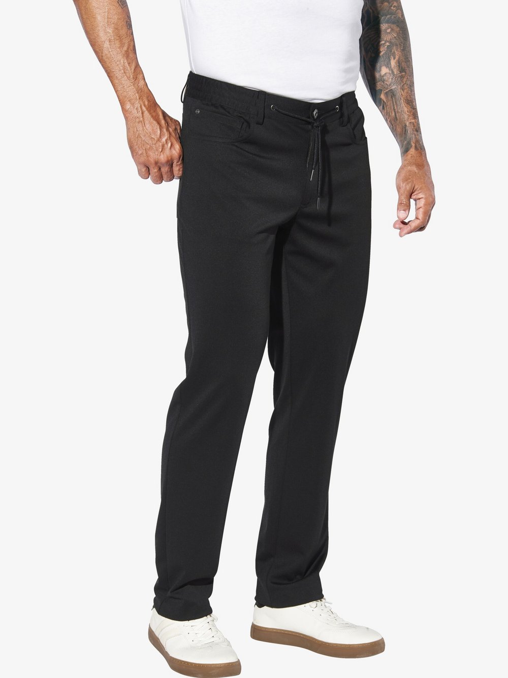 Thumbnail - Jan Vanderstorm Tiefbundhose Herren schwarz, 56-34