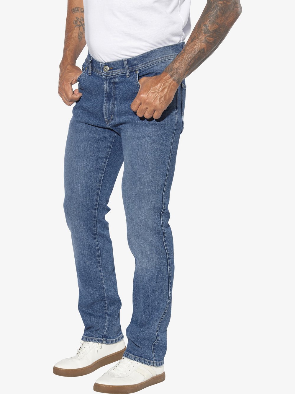 Thumbnail - Jan Vanderstorm Tiefbundjeans Herren Baumwolle blau, 46-34