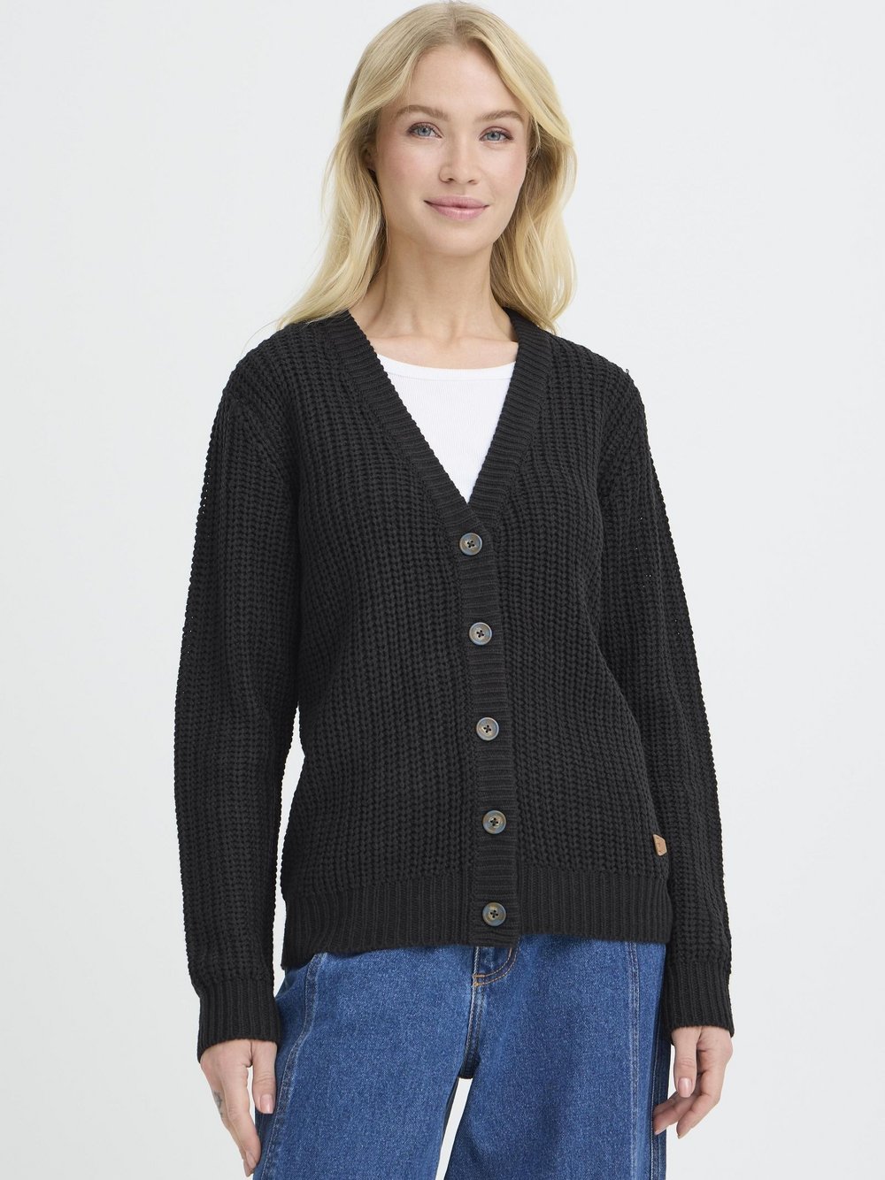 OXMO Strickjacke Damen schwarz, L