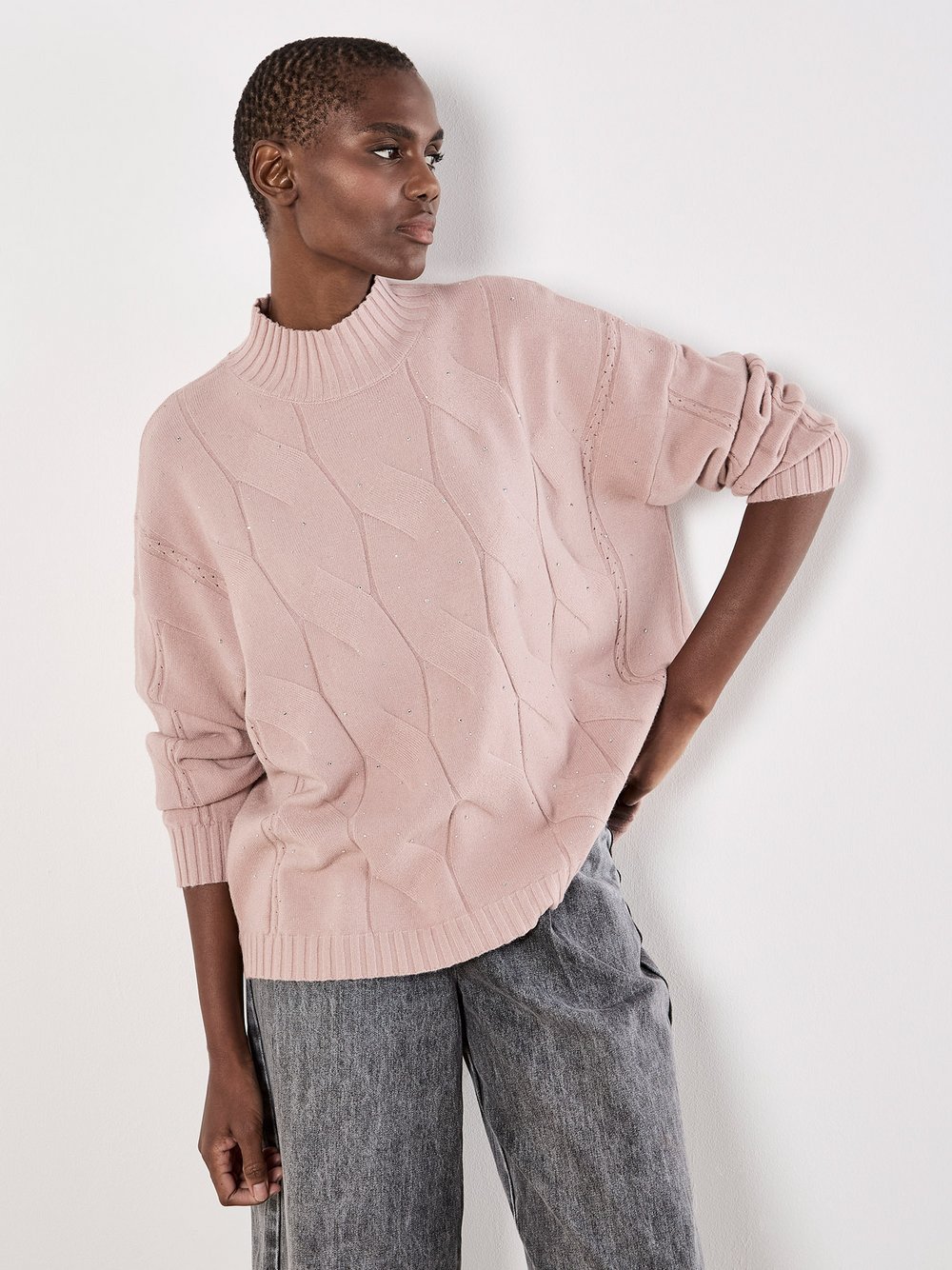 Apricot Pullover Damen Viskose pink, 40