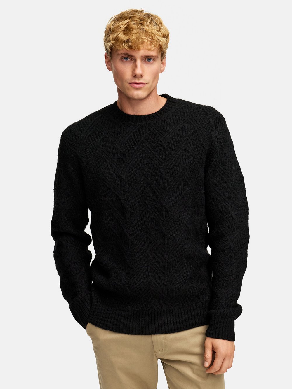Kronstadt Strickpullover Herren schwarz, S