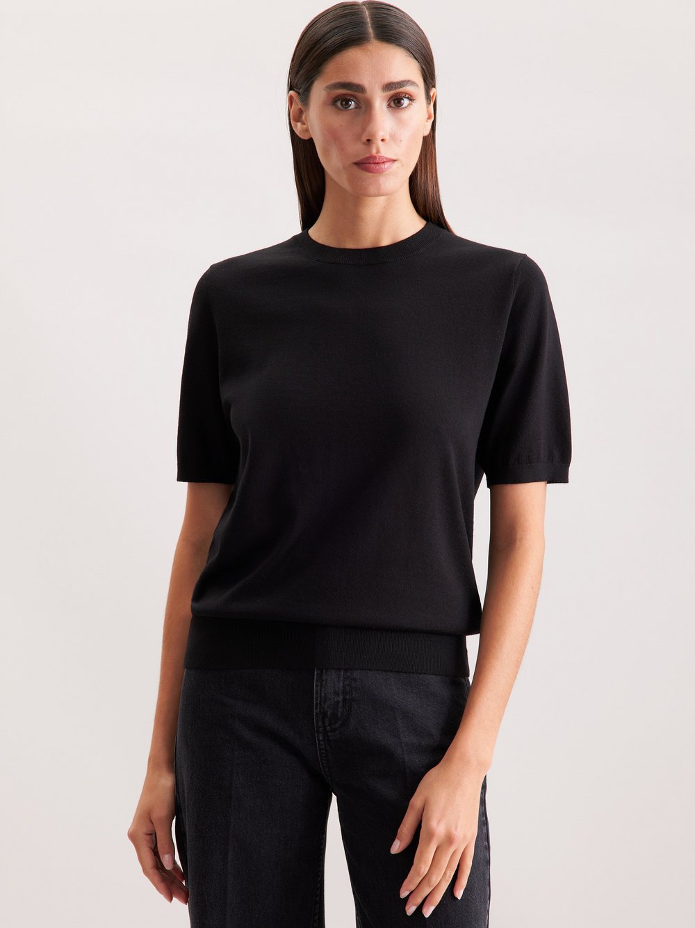 Seidensticker Sweater Damen Merino schwarz, M