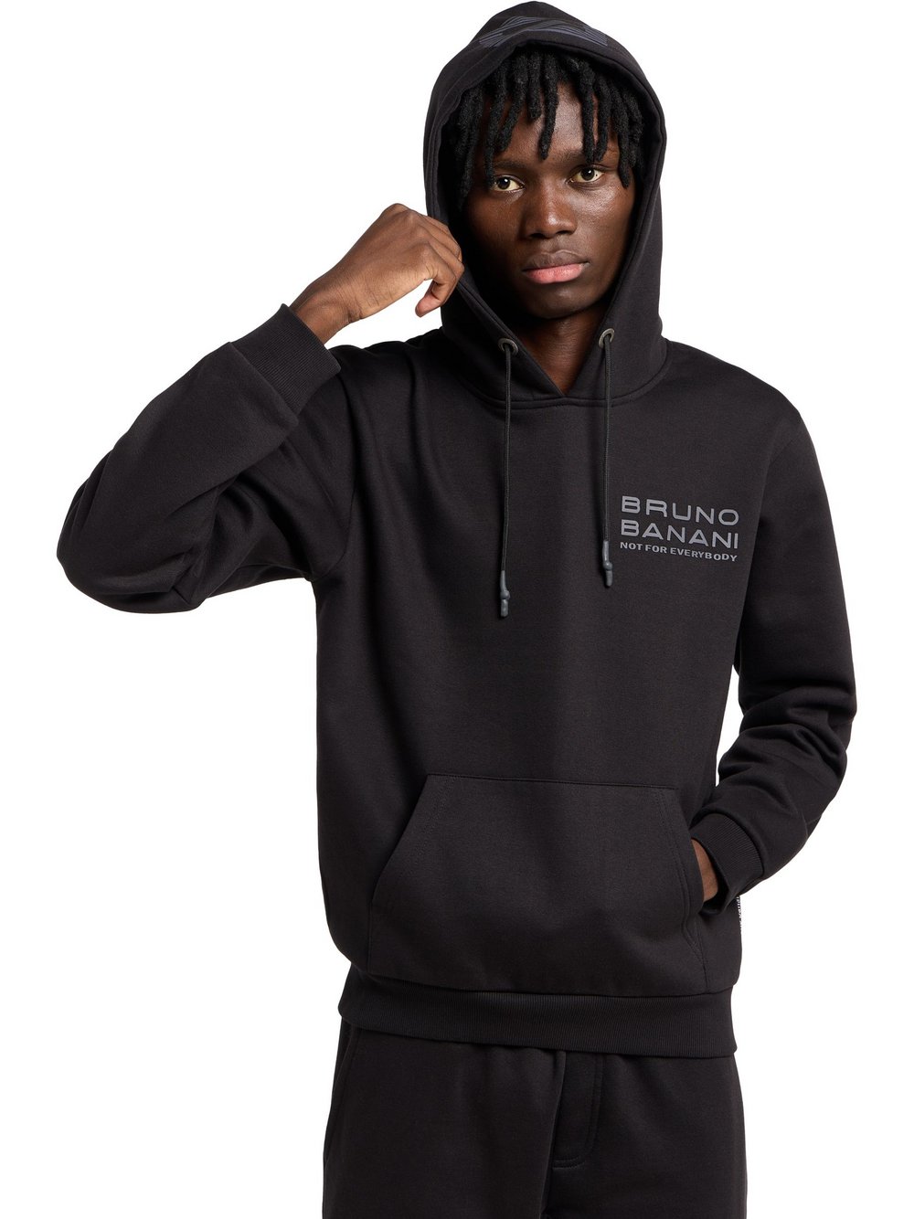 Thumbnail - Bruno Banani Hoodie Herren Baumwolle schwarz bedruckt, L