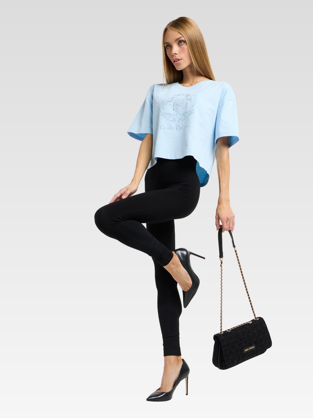 Thumbnail - Carlo Colucci Umhängetasche  Damen Kunstleder schwarz gemustert, ONE SIZE