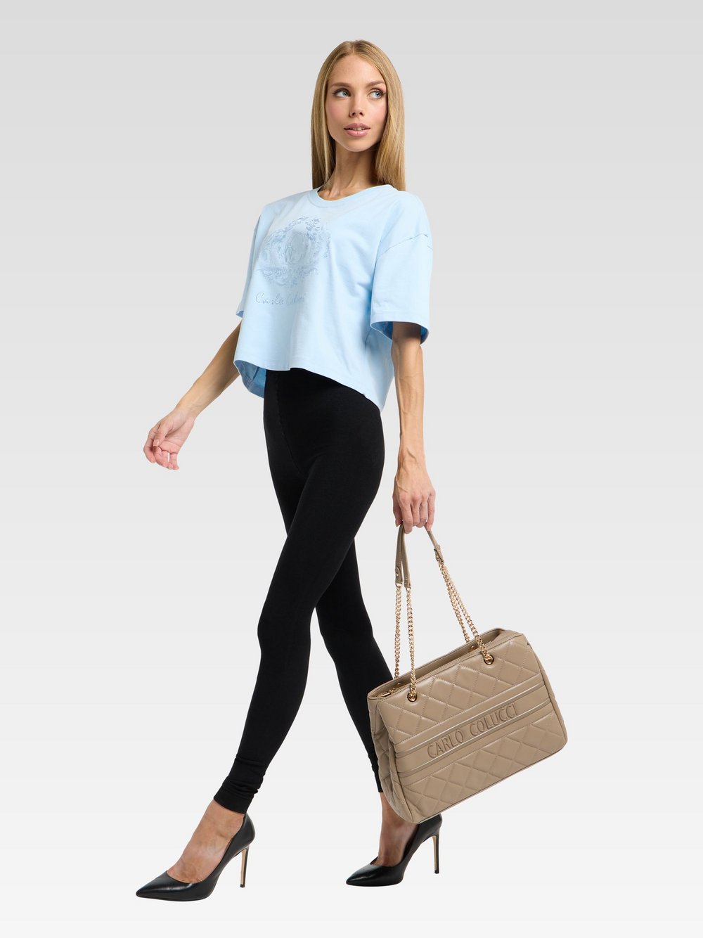 Thumbnail - Carlo Colucci Shopper Damen Kunstleder beige gemustert, ONE SIZE