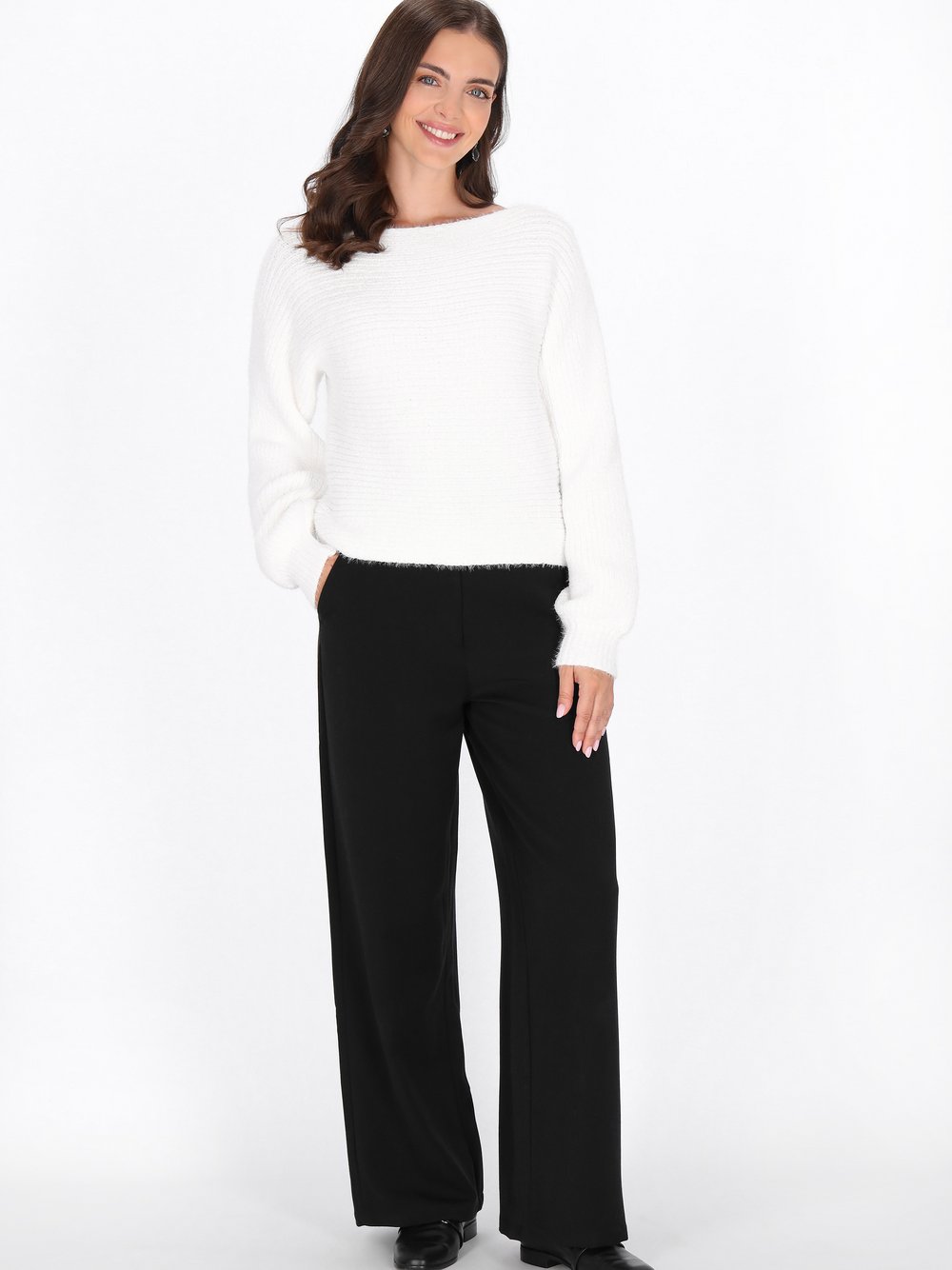 Usha Pullover Damen Polyamid weiß, M/L