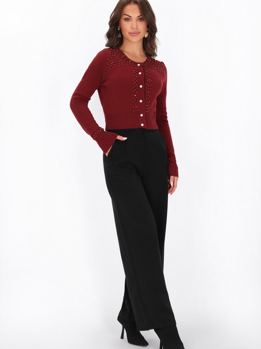 Faina Strickjacke Damen rot, XS/S