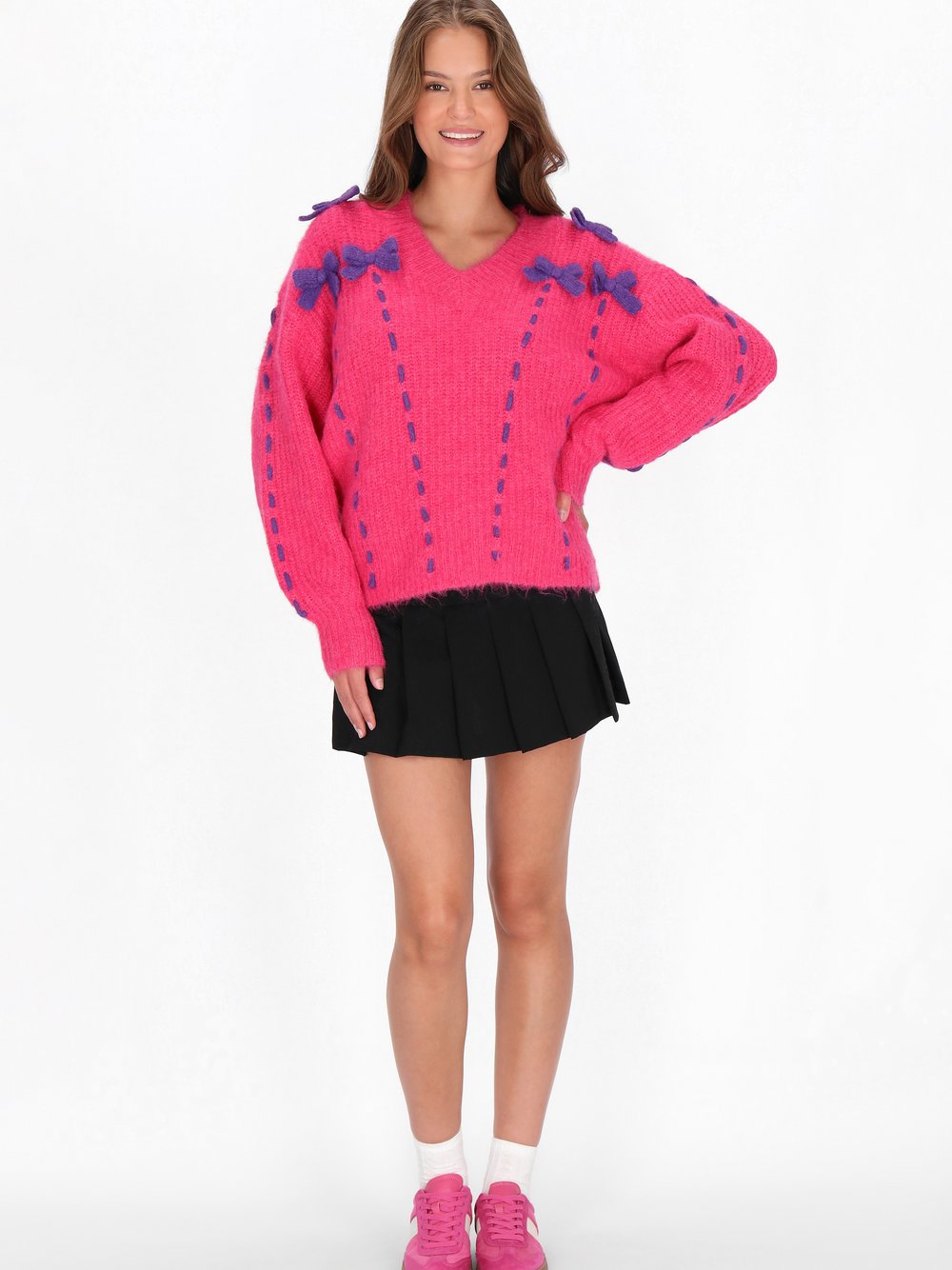 MyMo Pullover Damen rosa meliert, XS/S
