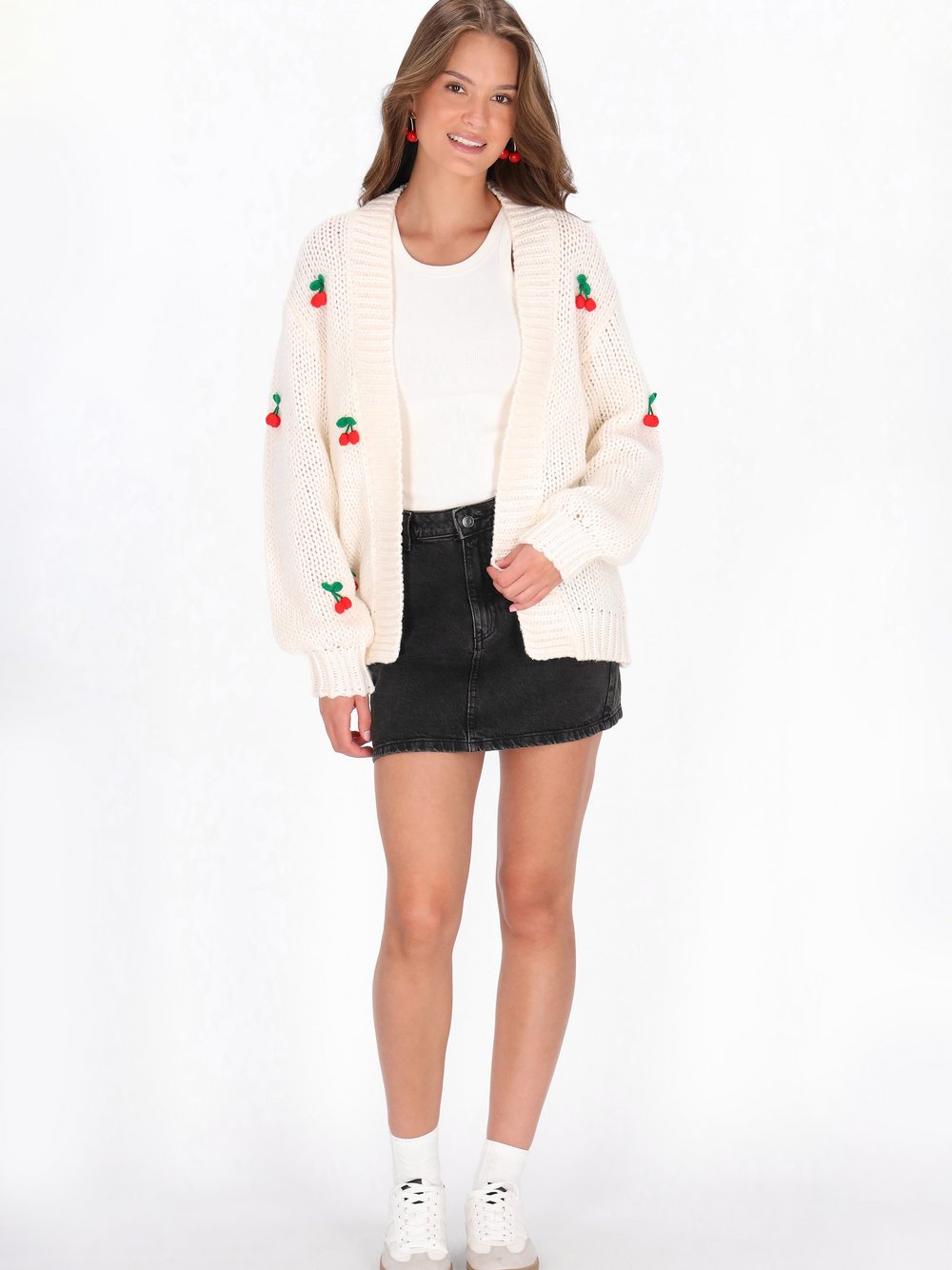 MyMo Strickjacke Damen weiß, XL/XXL