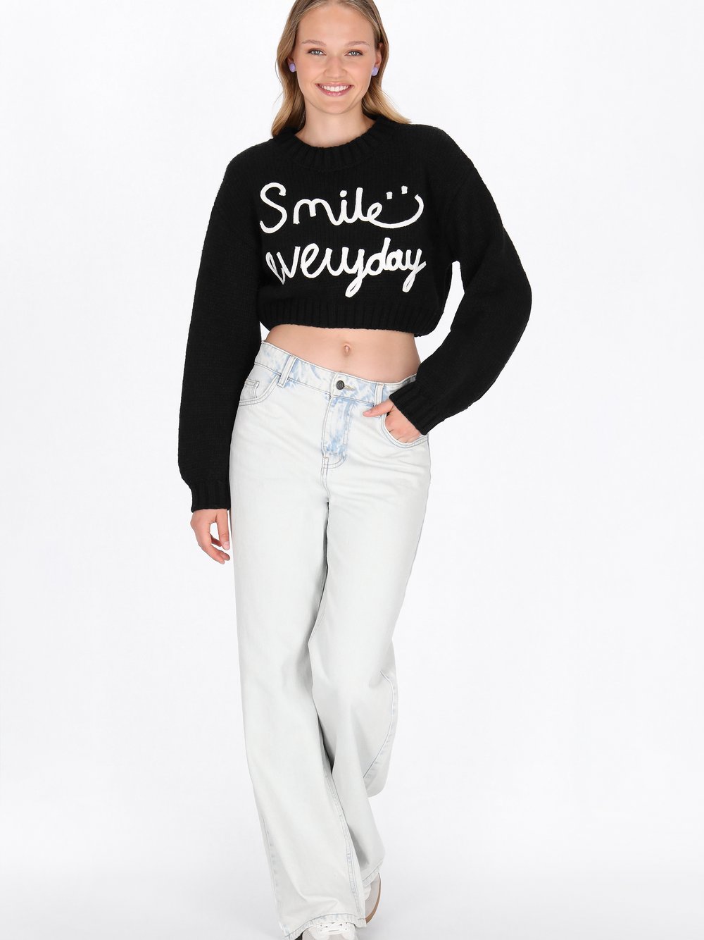 MyMo Pullover Damen schwarz, M/L