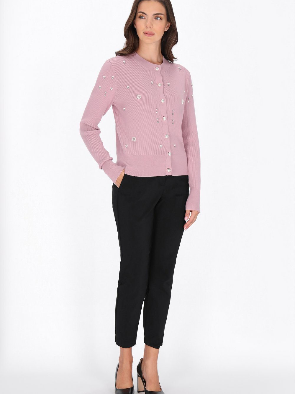 Usha Strickjacke Damen Viskose rosa, XL/XXL