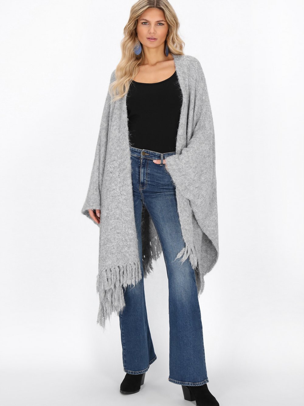 Usha Strickjacke Damen grau, XL/XXL