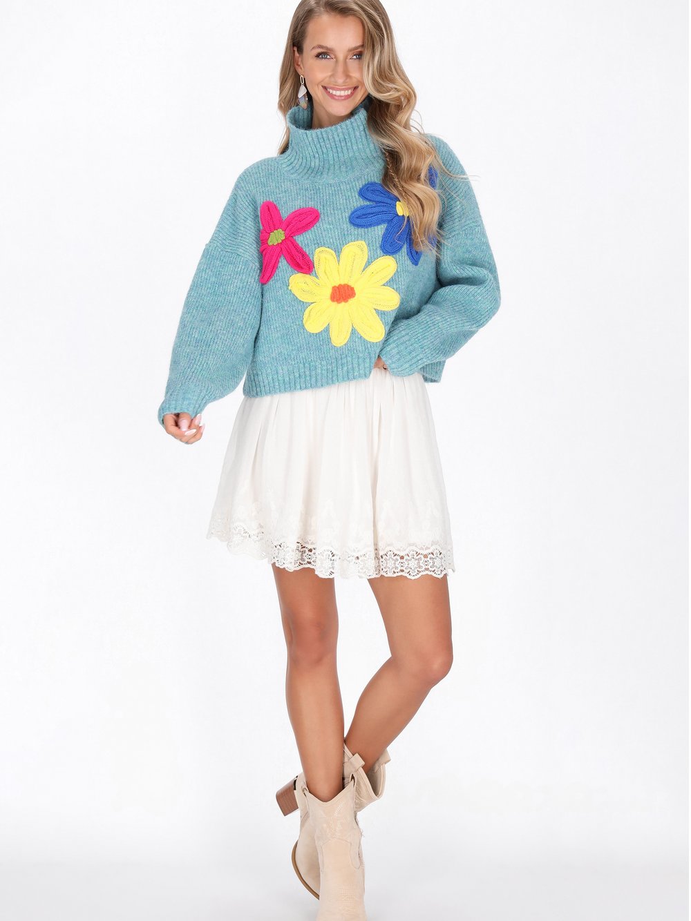 IZIA Pullover Damen blau, M/L