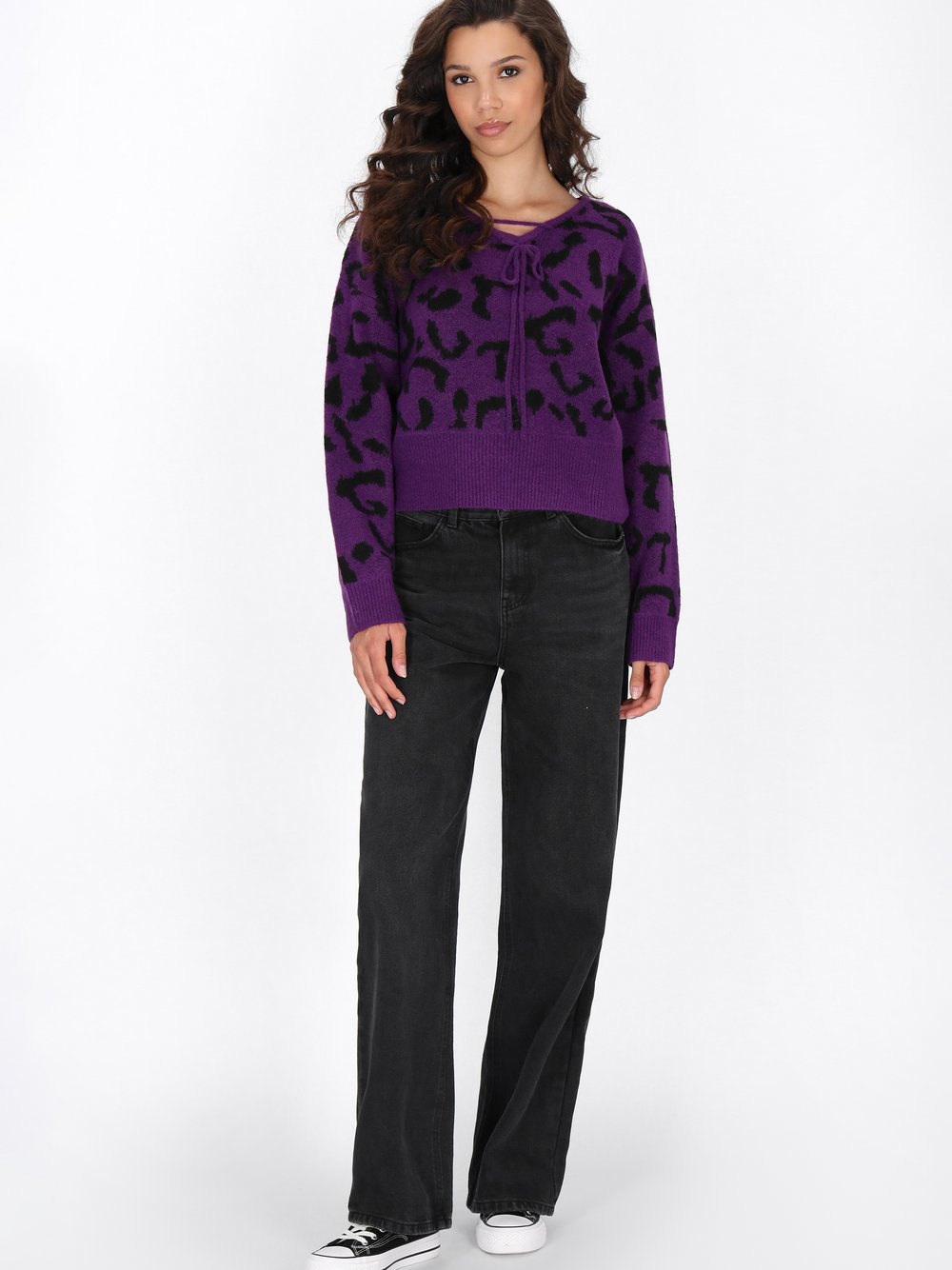 MyMo Pullover Damen mehrfarbig gemustert, XL/XXL