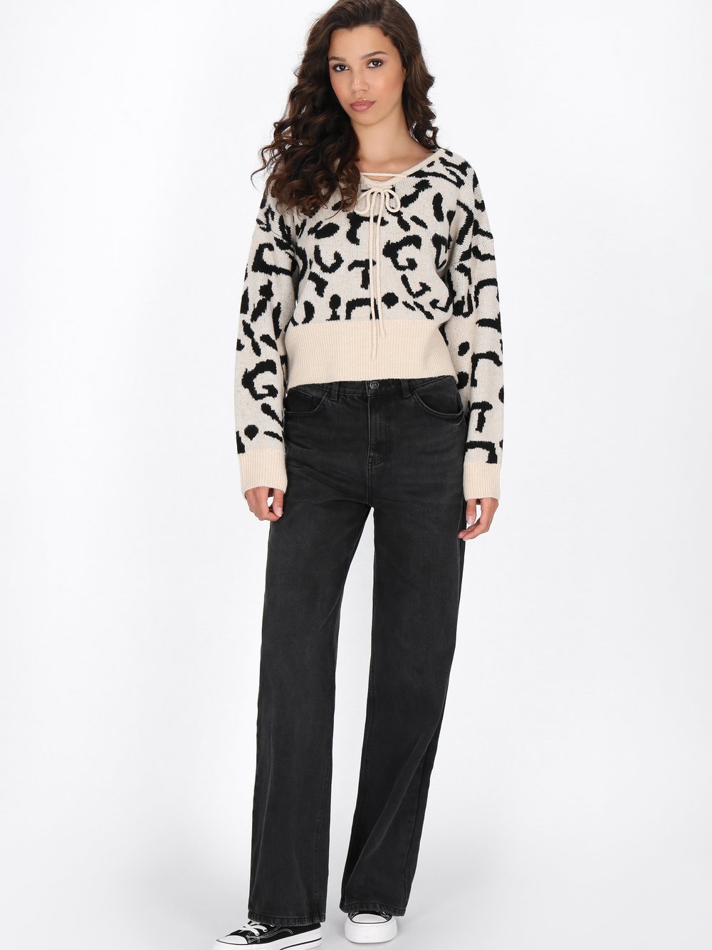 MyMo Pullover Damen mehrfarbig gemustert, XL/XXL