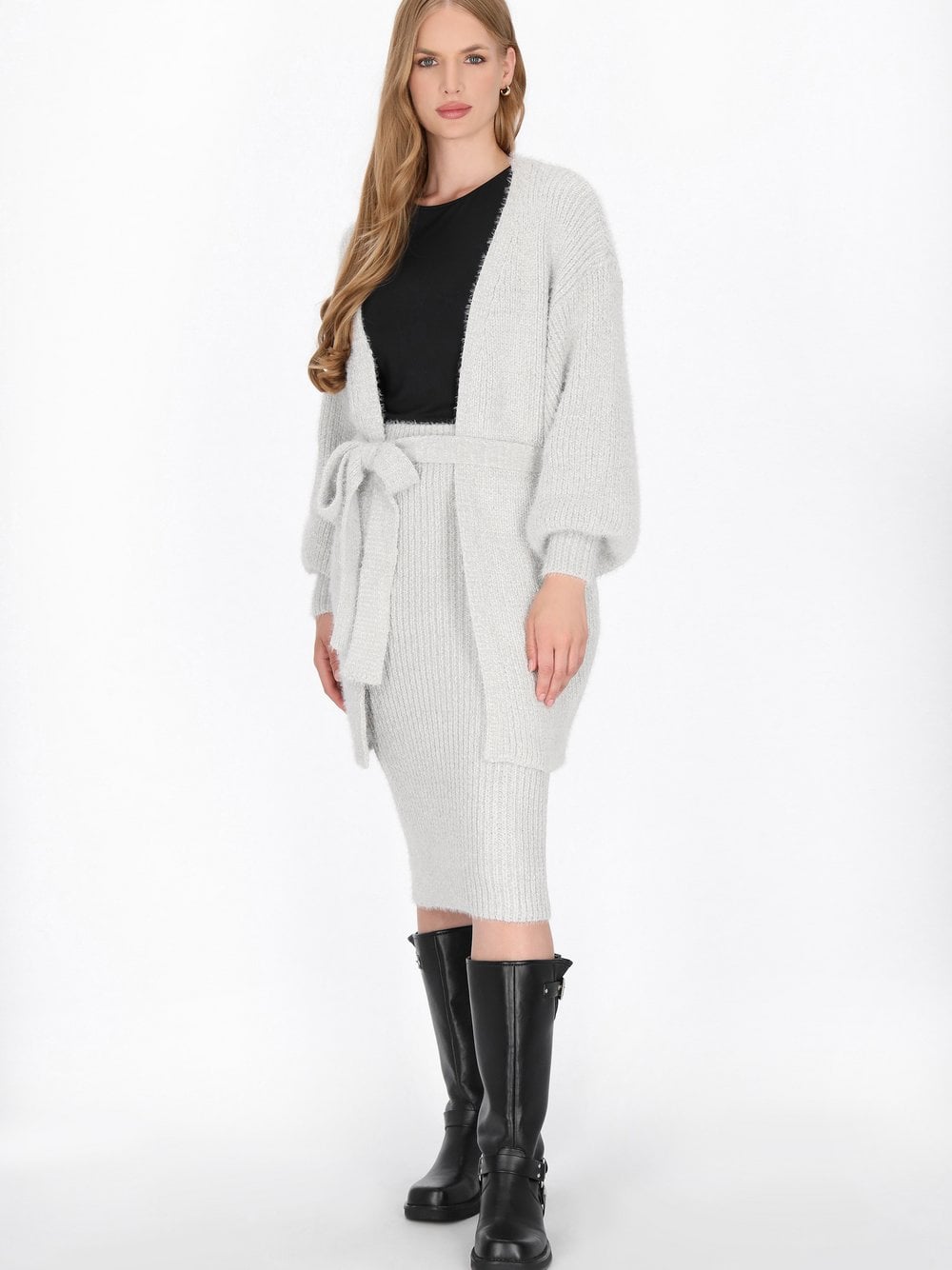 Dreimaster Rock Damen Polyamid grau, M/L