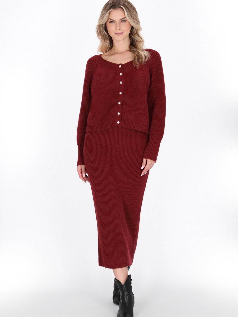 Dreimaster Strickjacke Damen rot, M/L