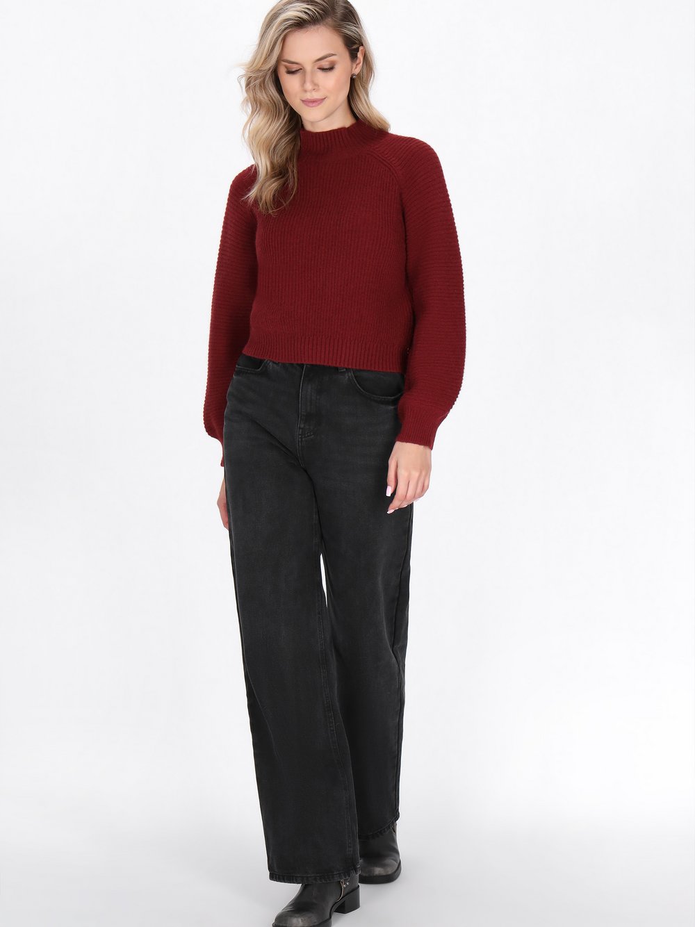 Dreimaster Pullover Damen rot, XS/S