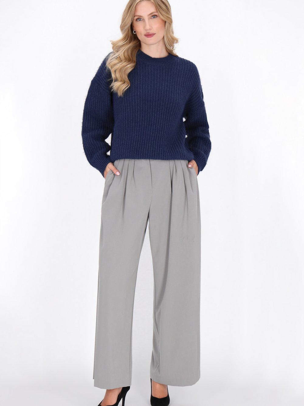 Dreimaster Pullover Damen Polyamid blau, XS/S