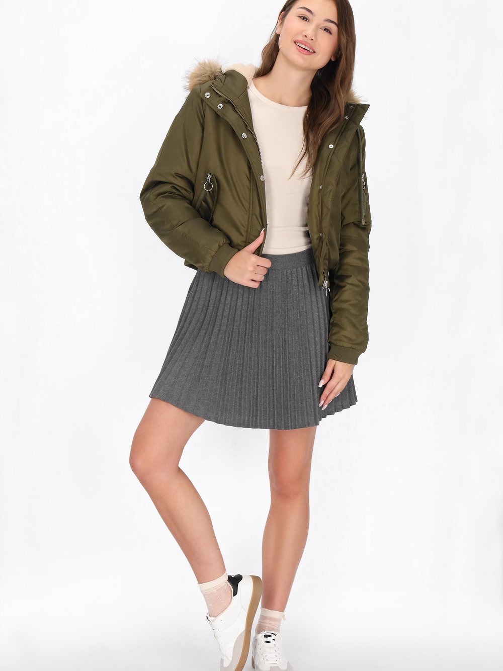 MyMo Blouson Damen Polyamid grün, S