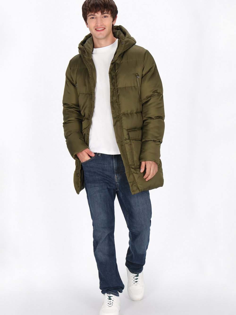 Mo Parka Herren Polyamid grün, M