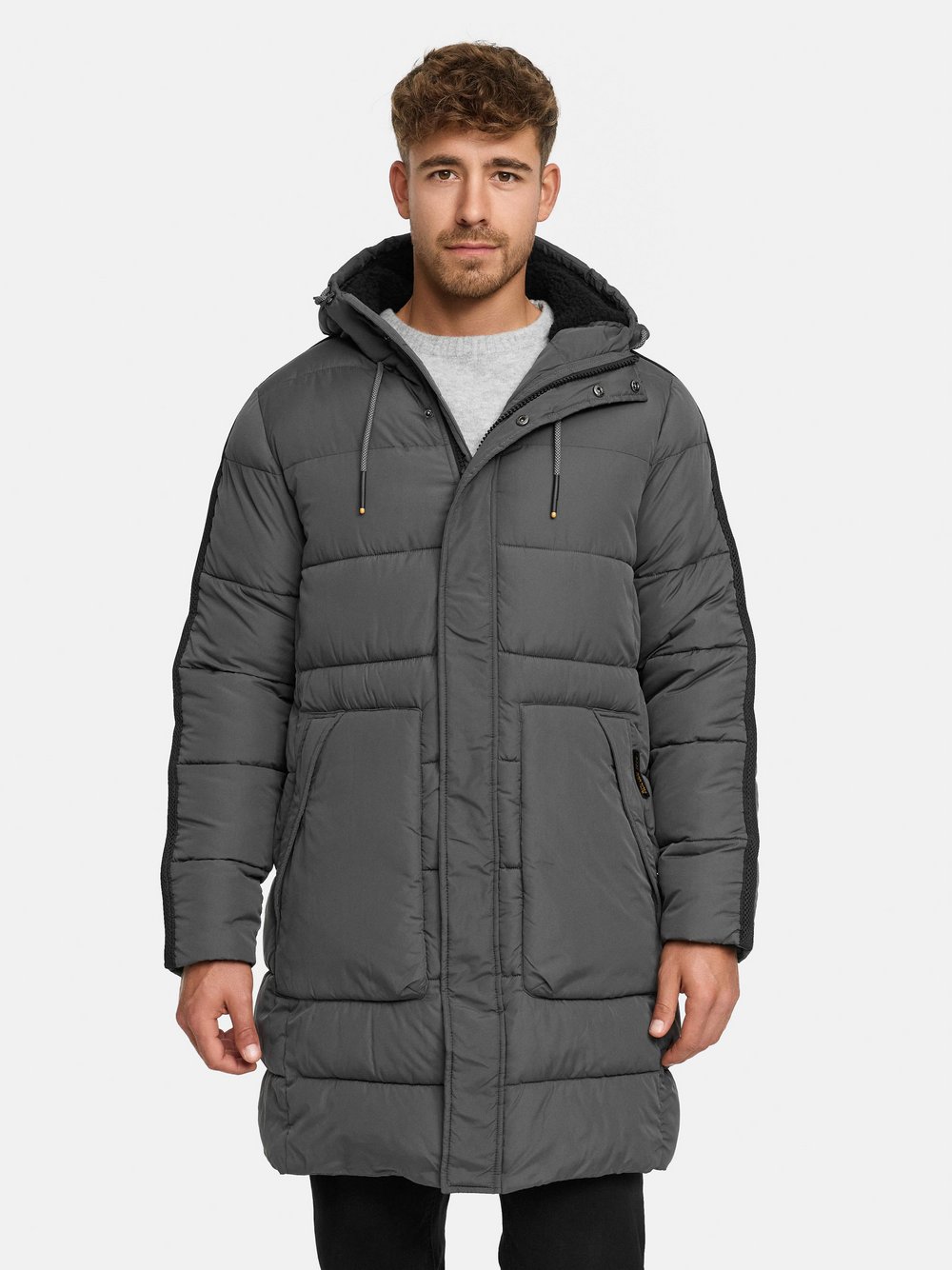 Indicode Winterjacke Herren grau, M