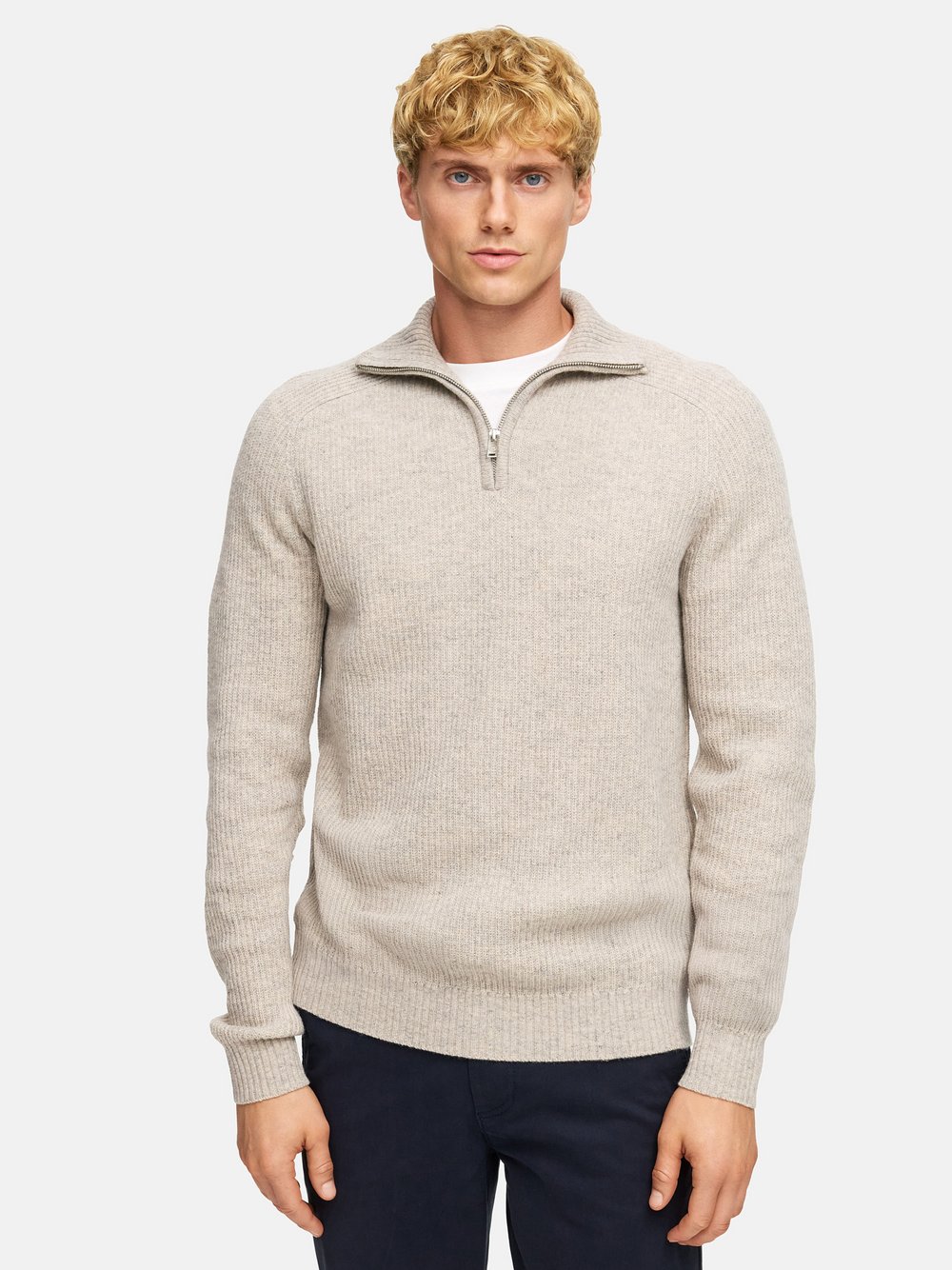 Thumbnail - Kronstadt Strickpullover Herren Feinstrick grau, M