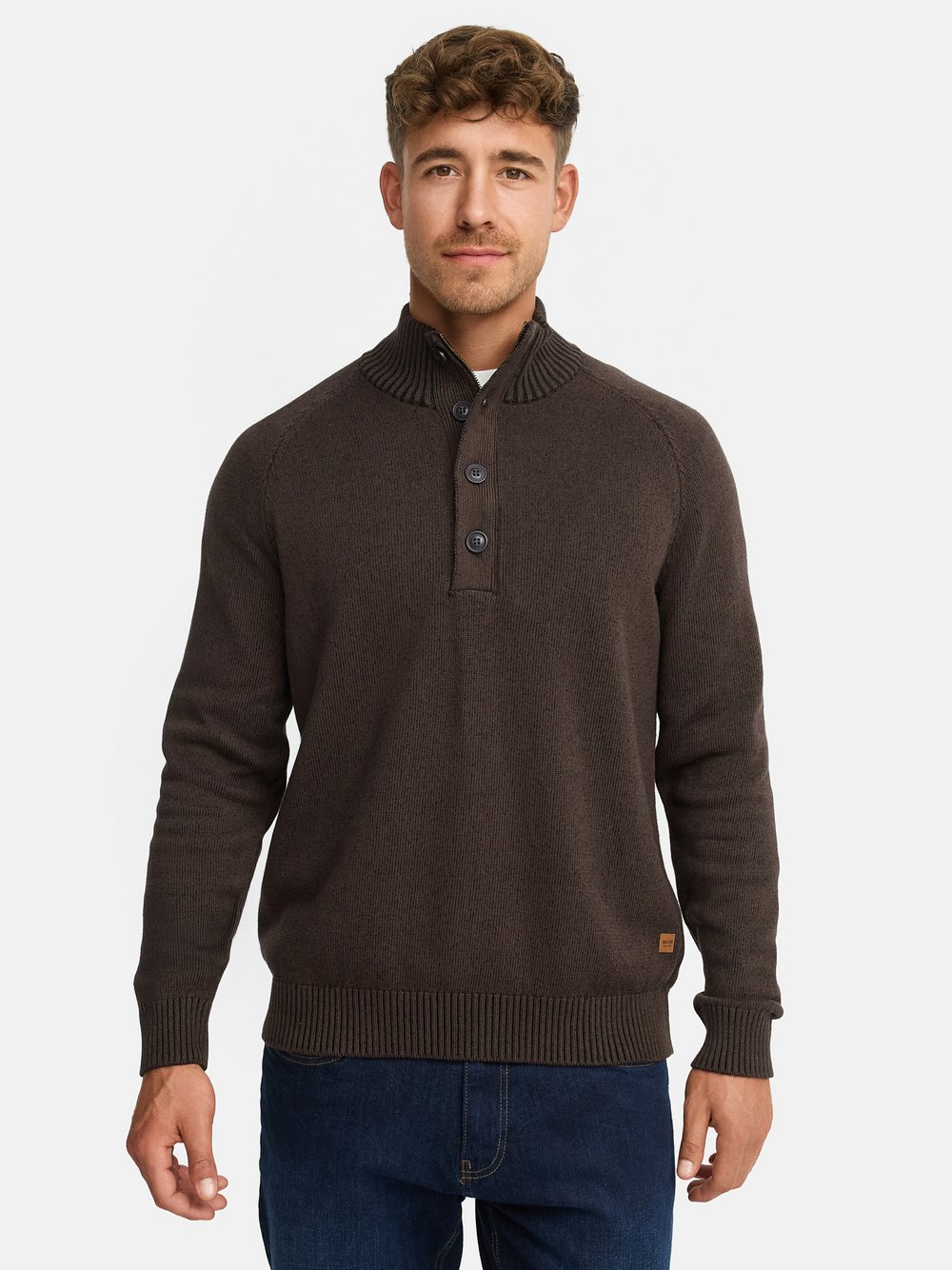 Thumbnail - Indicode Strickpullover Herren Baumwolle braun, S