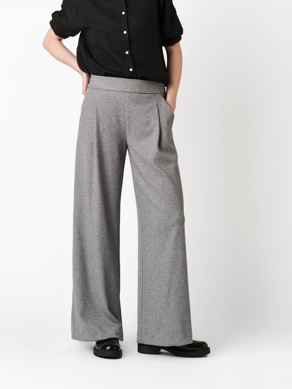 Rosner Hose Damen Viskose grau meliert, 36-30