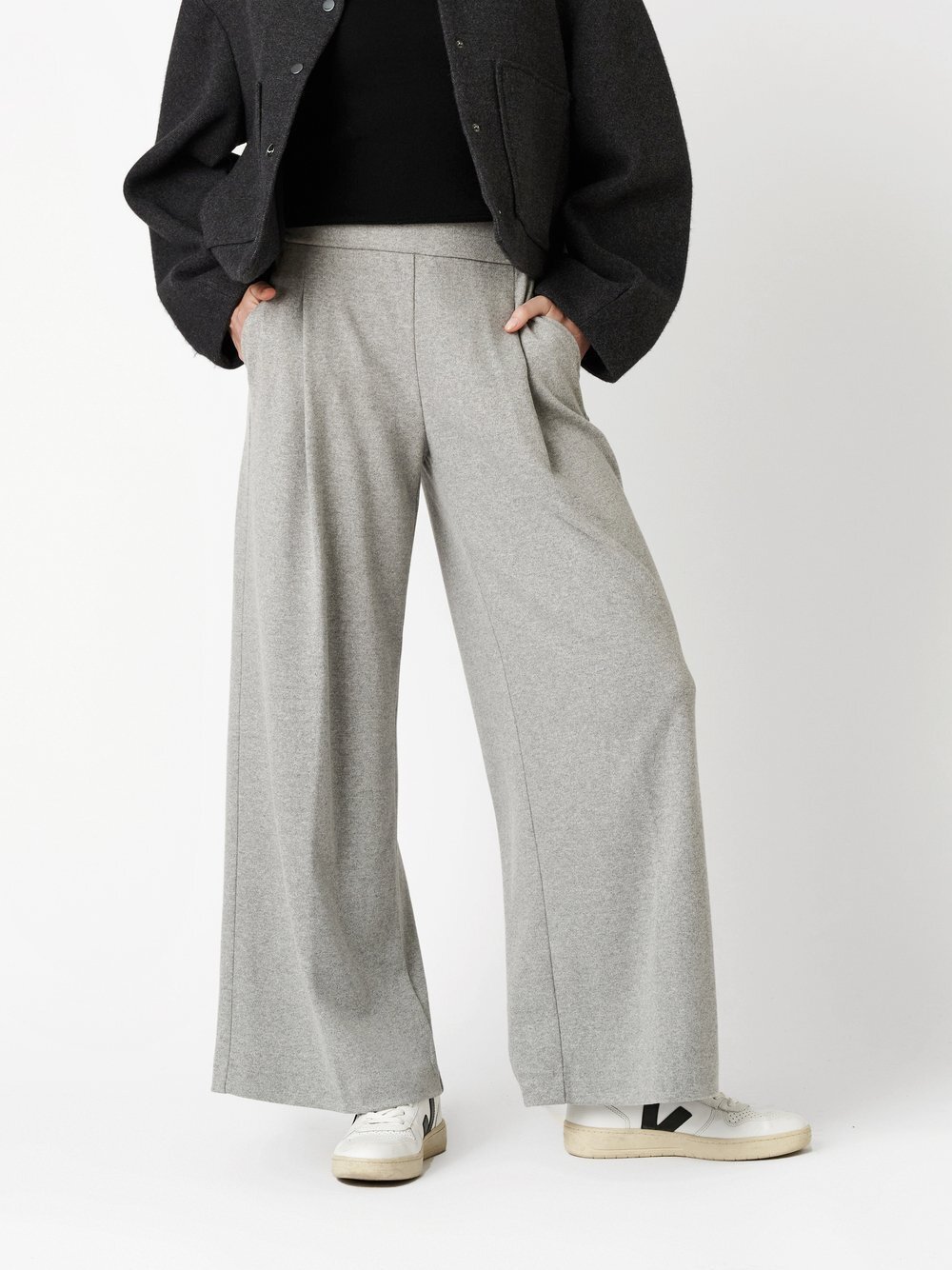 Thumbnail - Rosner Hose Damen Viskose grau meliert, 42-30