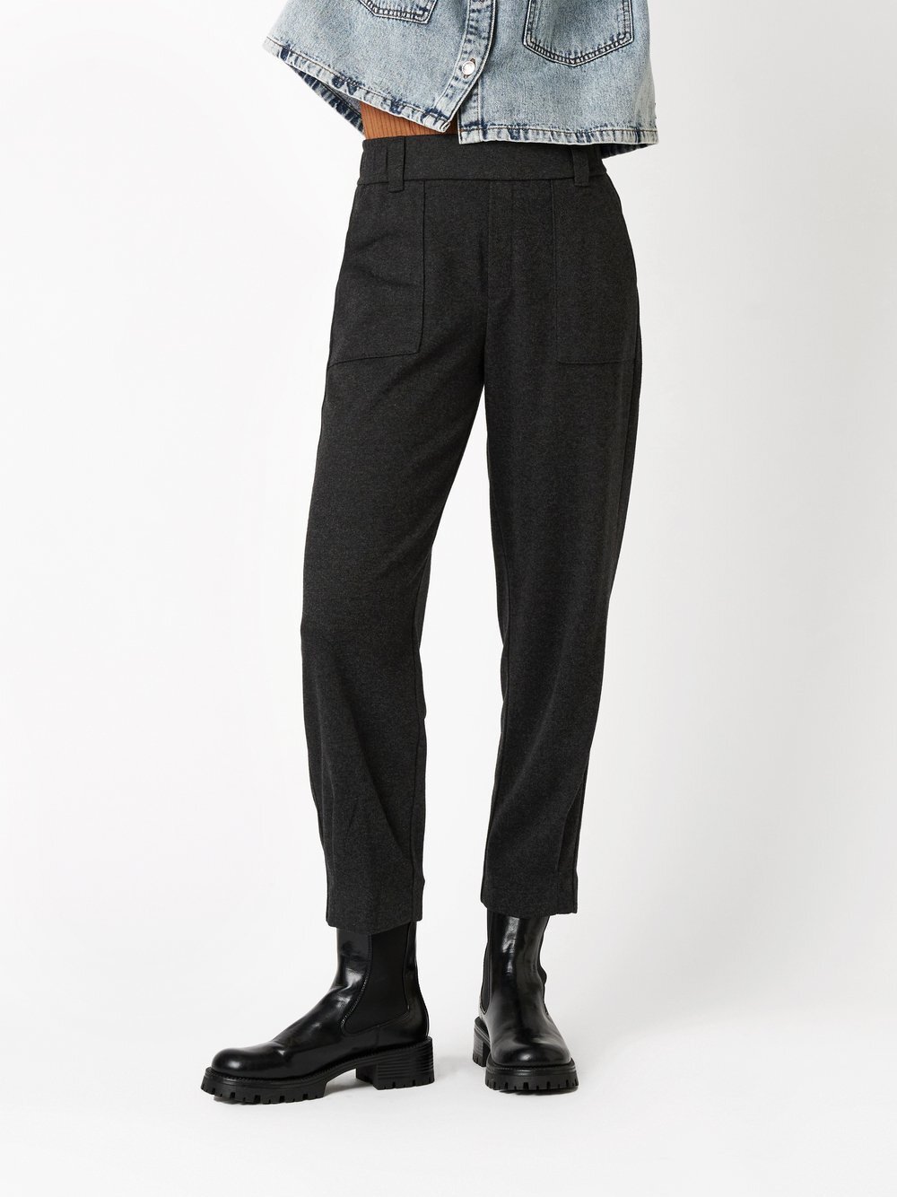 Rosner Hose Damen Viskose grau meliert, 40-27