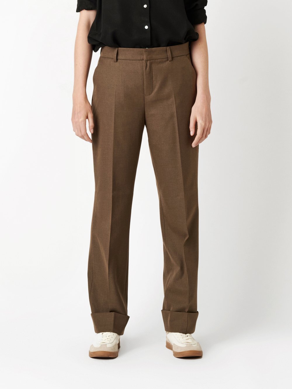 Thumbnail - Rosner Hose Damen Viskose braun meliert, 44-30