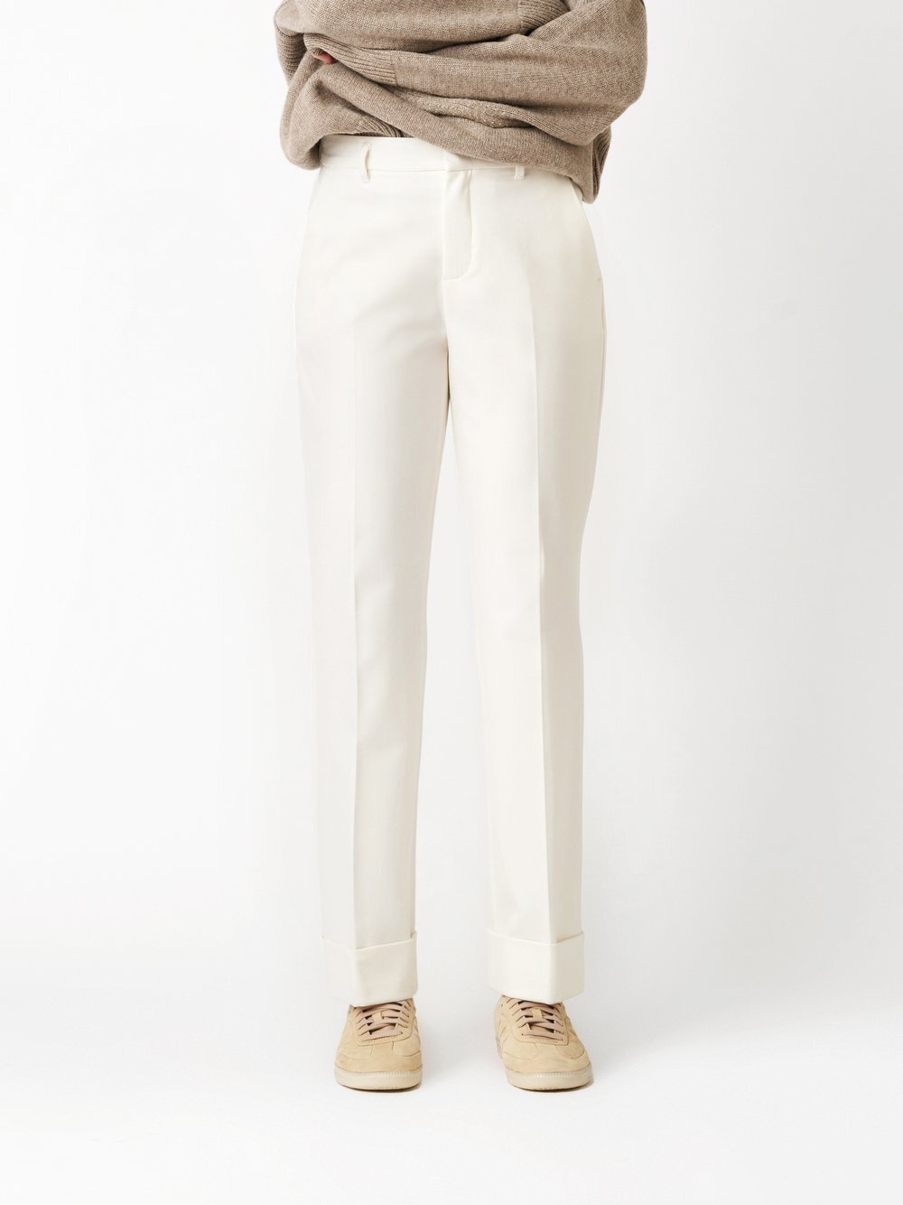 Rosner Hose Damen Viskose weiß, 34-30