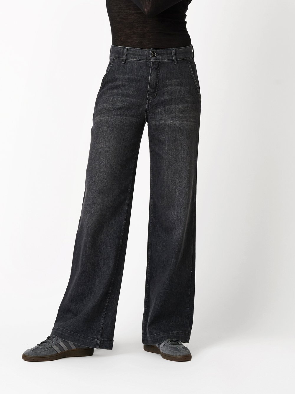 Thumbnail - Rosner Jeans Damen Baumwolle grau meliert, 40-32