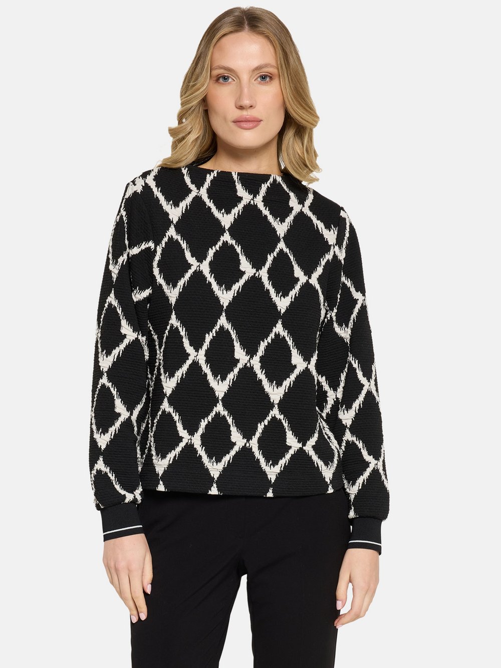 Betty Barclay Sweatshirt Damen schwarz gemustert, 46