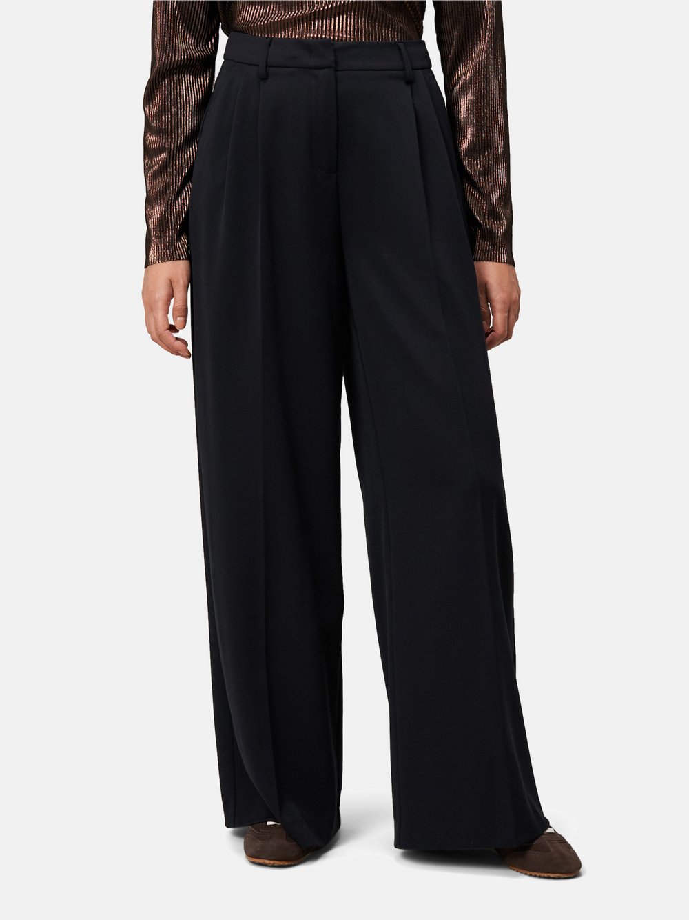 zero Bundfaltenhose Damen schwarz, 42