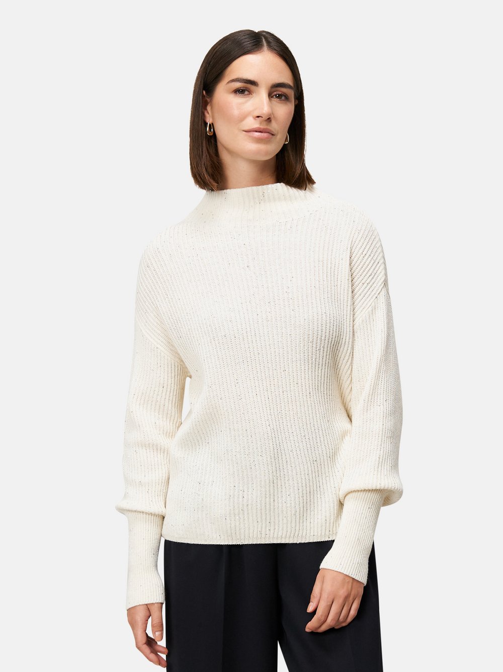 zero Strickpullover Damen Baumwolle beige, 36