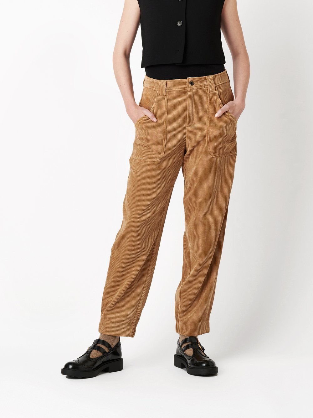 Rosner Hose Damen braun gemustert, 34-28