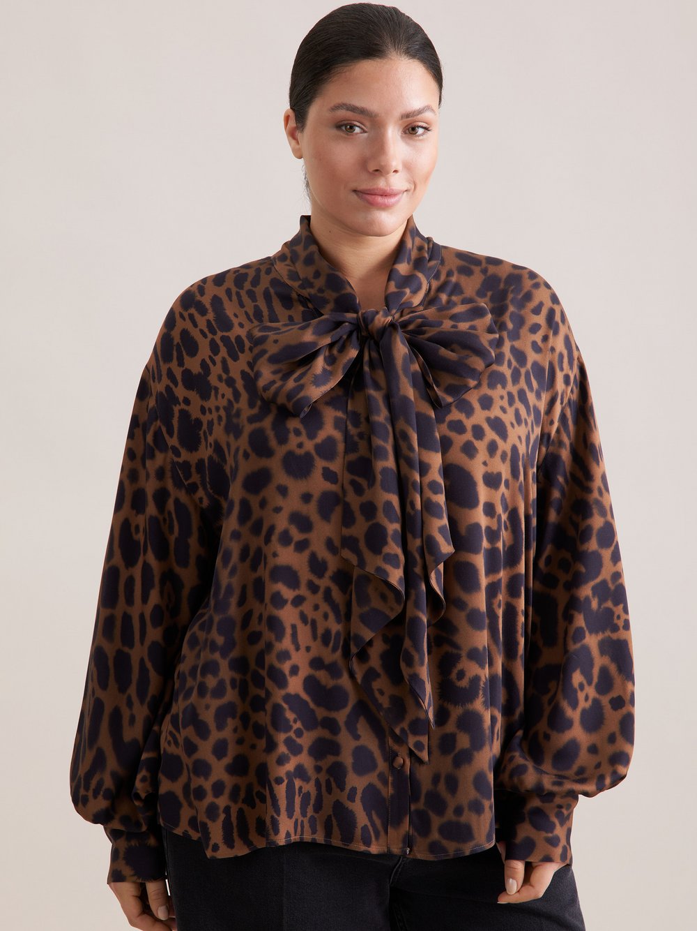 Seidensticker Ausgestellte Bluse Damen Viskose braun bedruckt, 52