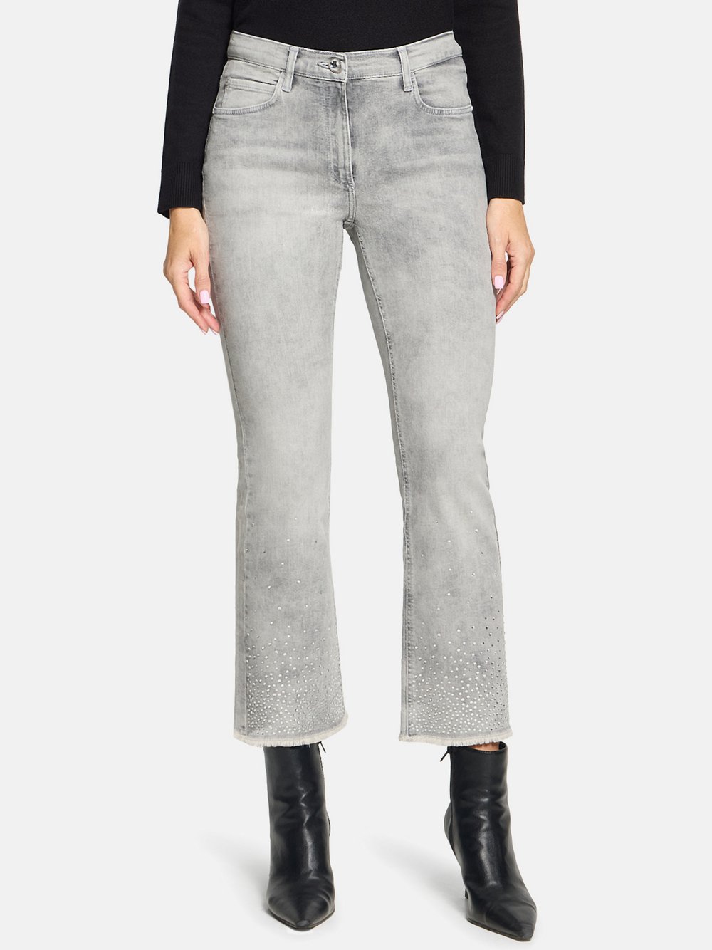 Betty Barclay Slim Fit-Hose Damen Baumwolle grau, 42