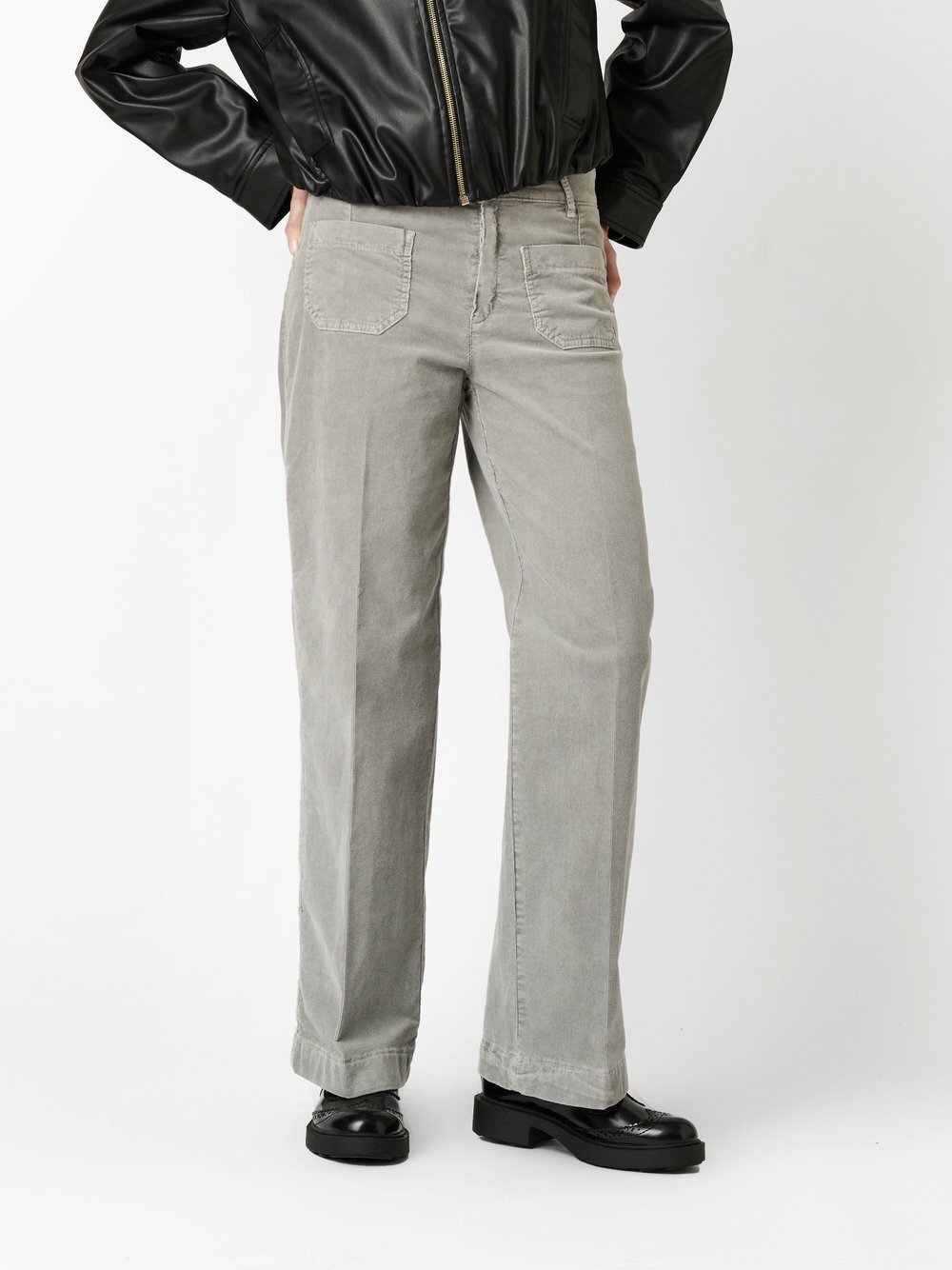 Thumbnail - Rosner Hose Damen Baumwolle grau gemustert, 36-32