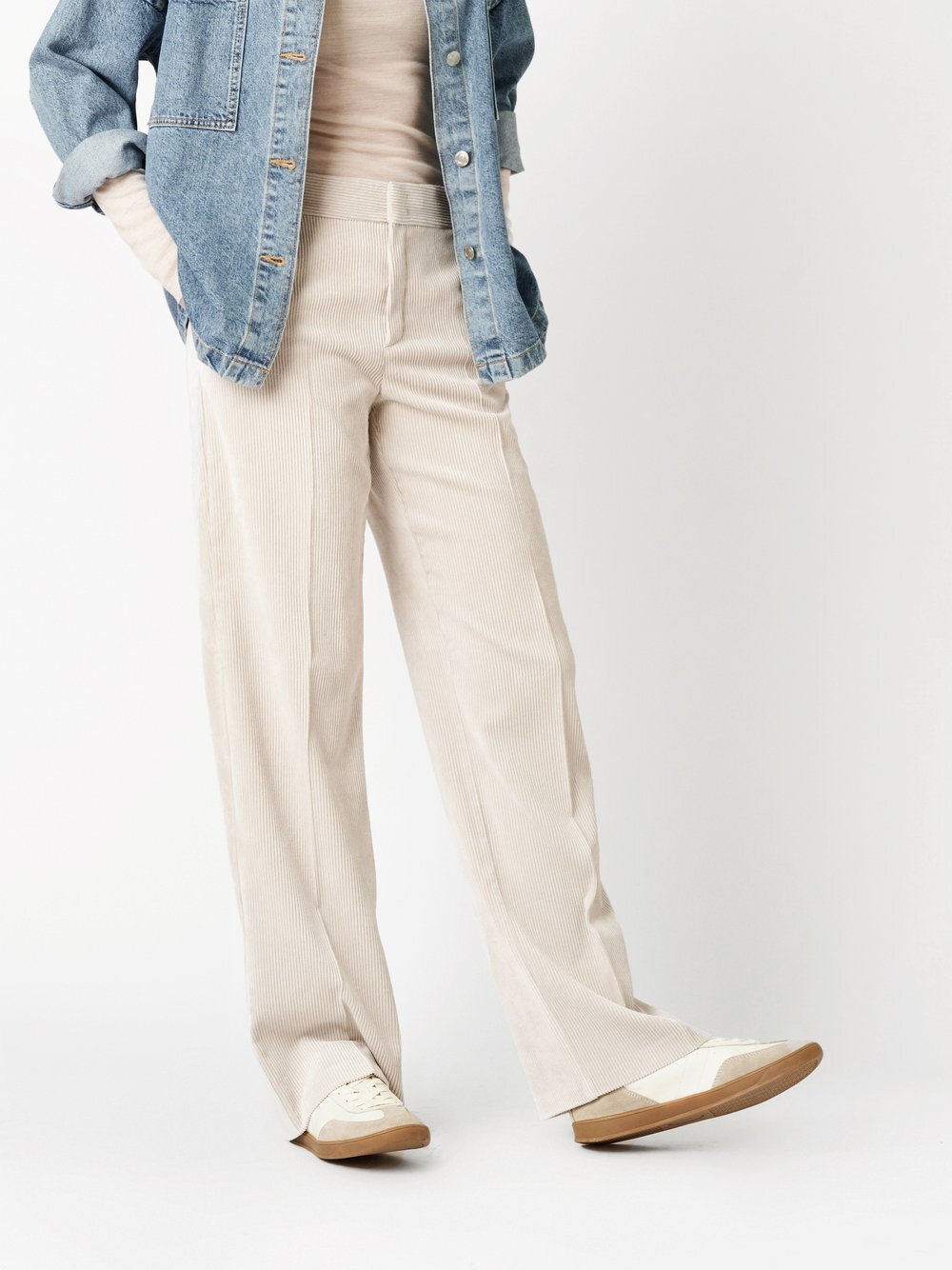 Rosner Hose Damen weiß gemustert, 36-32