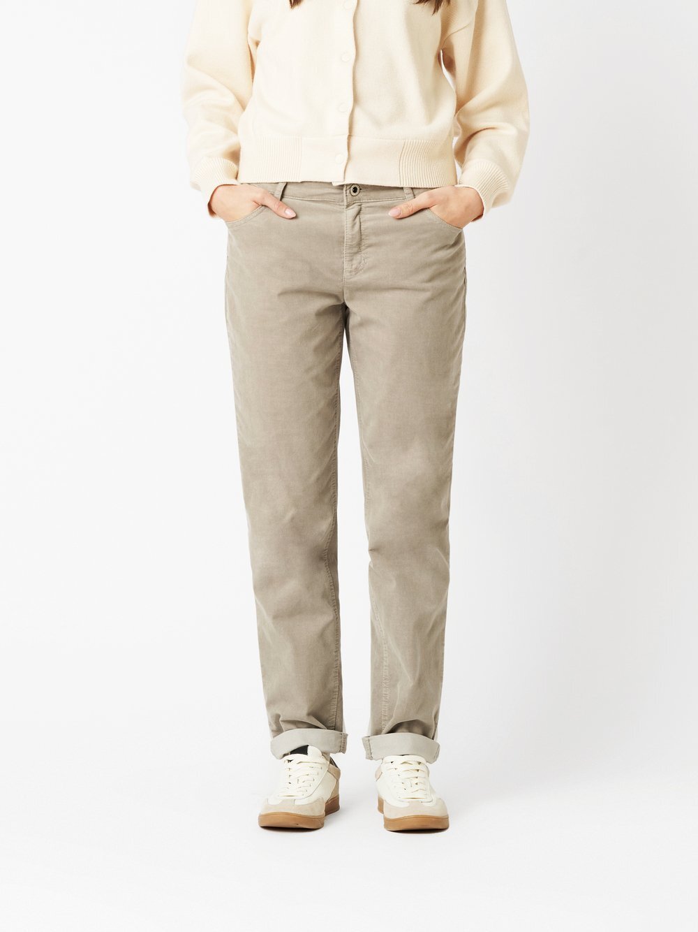 Rosner Hose Damen Baumwolle grau, 34-30